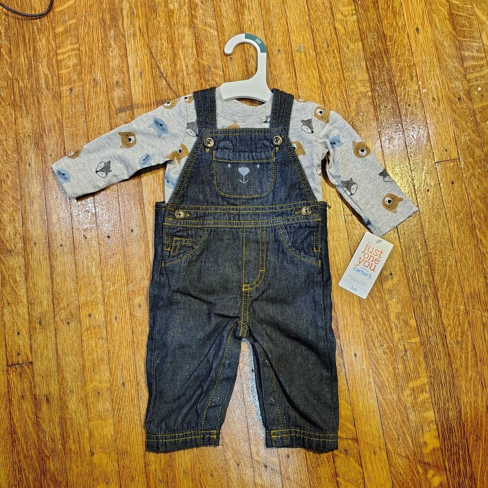 Overalls Denim Carters 2 PC Set Animals 3month/T503